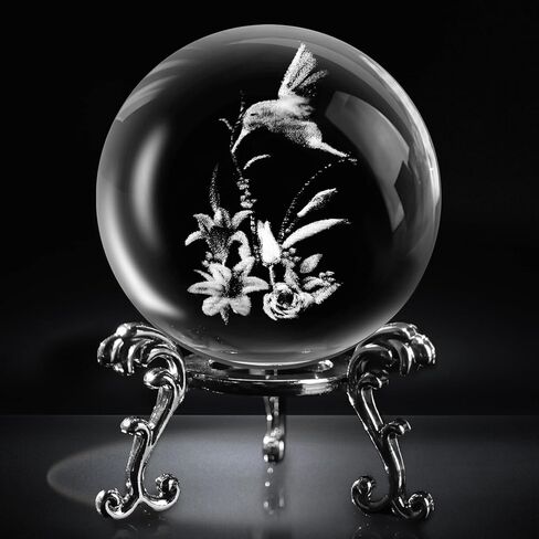 DomeStar كرة كريستال ثلاثية الأبعاد، 2.4 بوصة ثلاثية الأبعاد ليزر كريستال الكرة الجنية اليعسوب المجال الزجاجي لهدية عيد ميلاد المنزل وحفلات الزفاف وعيد الأم ديكور الحرف اليدوية وزن الورق in Kuwait