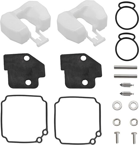 2 Pack 396701 Carburetor Rebuild Kit for Johnson Evinrude OMC 18 20 25 28 30 35 40 45 48 50 55 60 65 70 75 HP Outboard Models Carb Kit 398729 18-7042 9-37105 in Saudi Arabia