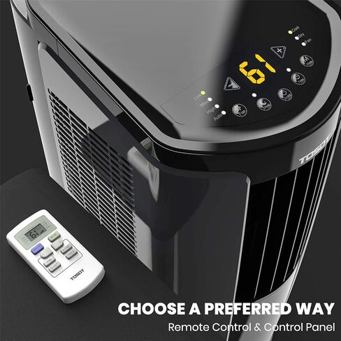 TOSOT 8,000 BTU(ASHRAE) 5,000 BTU (DOE) Portable Air Conditioner Quiet, Remote Control, Built-in Dehumidifier, Fan, Easy Window Installation Kit - Cool Rooms Up to 300 Square Feet in Saudi Arabia