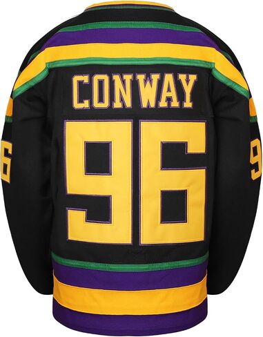 Mighty Ducks Jersey 96 Charlie Conway 99 Adam Banks Movie Ice Hockey Jersey, 90S Hip Hop Clothing for Party in Saudi Arabia