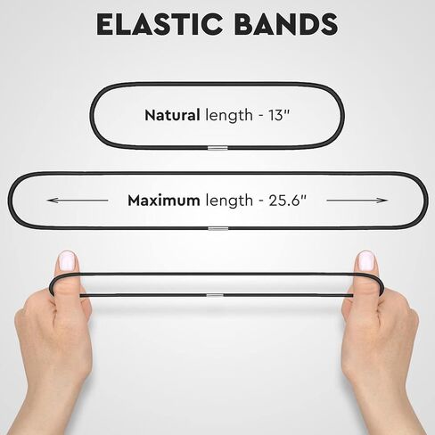 Trash Can Rubber Bands Set of 3 - Elastic Garbage Can Bands with Metal Connector, Fits 13 to 33 Gallon Trash Bags - Gripper Trash Can Bands for Waste Baskets in Saudi Arabia
