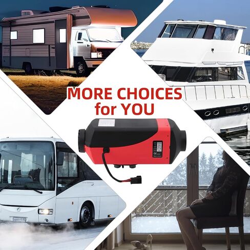 سخان هواء ديزل 5 كيلو وات، سخان ديزل 10 لتر 12 فولت مع جهاز تحكم عن بعد وشاشة LCD، سخان انتظار محمول للسيارة SUV RV مقطورة قارب التخييم والقوارب والقوافل in Kuwait