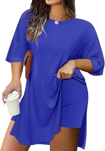 RITERA حجم كبير 2 قطعة مجموعات للنساء ملابس الصيف قصيرة الأكمام تونك القمم Bodycon السراويل جرزاية XL-5XL in Saudi Arabia