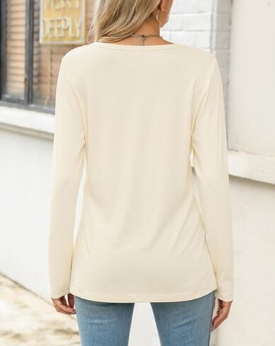 Womens Long Sleeve Shirts Pleated Tunic Tops Loose Dressy Casual Blouses Basic Trendy Fall Clothes 2024 in Saudi Arabia