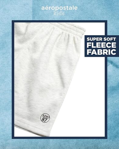 طقم شورت للأولاد من AEROPOSTALE - تي شيرت بأكمام قصيرة 3 قطع وشورت من الصوف - ملابس صيفية للأولاد (4-12) in Saudi Arabia