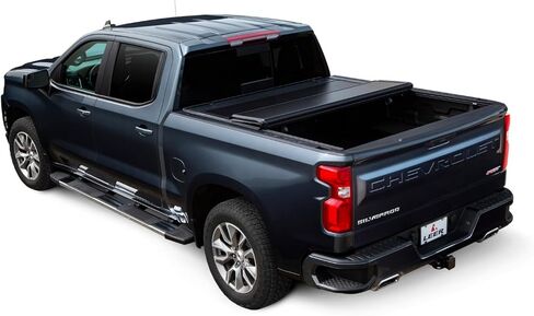 لير فولديتوب | يناسب 2014-2018 GM Chevy Silverado/GMC Sierra 1500 مع سرير 5.8 قدم | غطاء تونيو صلب، رباعي الطي، منخفض المستوى in Kuwait