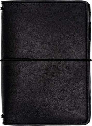 Pukka Pad, Carpe Diem A6 Notebook Cover and Passport Holder - 5.2 x 4.3 in - Features 4 Elastic Note Pad Holders, 2 Inside Pockets, Business Card Slot, and Pen Holder - Black in Saudi Arabia