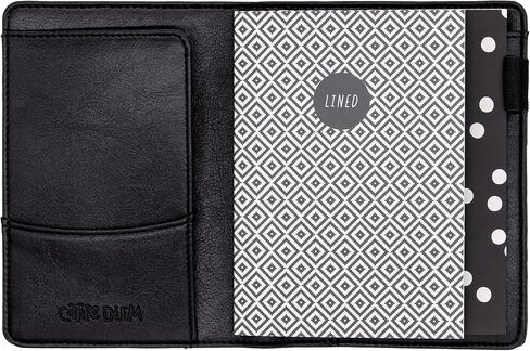 Pukka Pad, Carpe Diem A6 Notebook Cover and Passport Holder - 5.2 x 4.3 in - Features 4 Elastic Note Pad Holders, 2 Inside Pockets, Business Card Slot, and Pen Holder - Black in Saudi Arabia