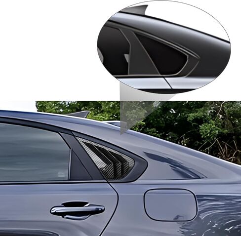for Kia Forte 2024 2023 2022 2021 2020 2019 Window Louvers Rear Side Window Louvers Air Vent Scoop Shades Cover Blinds Trim Exterior Accessories 2PCS(Carbon Fiber) in Saudi Arabia