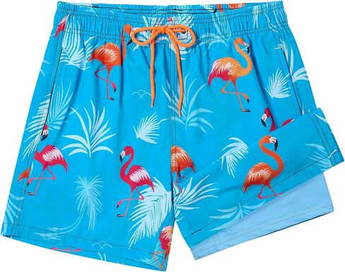 2-16 Years Boys Swim Trunks with Compression Liner Toddler Boy Swim Shorts Quick Dry Bathing Suit Beach Board Shorts in Saudi Arabia