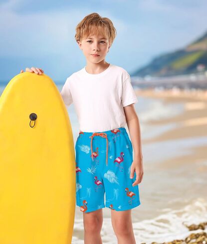 2-16 Years Boys Swim Trunks with Compression Liner Toddler Boy Swim Shorts Quick Dry Bathing Suit Beach Board Shorts in Saudi Arabia
