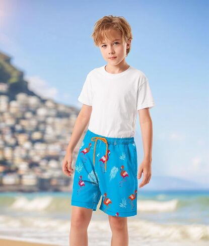2-16 Years Boys Swim Trunks with Compression Liner Toddler Boy Swim Shorts Quick Dry Bathing Suit Beach Board Shorts in Saudi Arabia