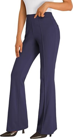 EFAN Womens Work Business Casual Flare Leggings Pants Comfort Office High Waisted Slacks Pants with Pockets 2024 in Saudi Arabia