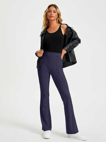 EFAN Womens Work Business Casual Flare Leggings Pants Comfort Office High Waisted Slacks Pants with Pockets 2024 in Saudi Arabia