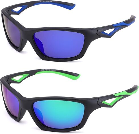 Kids Youth Baseball Sunglasses – Unbreakable Flexible Polarized Sports Sunglasses with Strap for Boys Girls Age 2-10 in Saudi Arabia