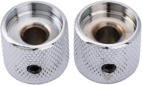 Musiclily Pro 6mm Steel Abalone Top Telecaster Dome Knobs with Set Screw for Tele Electric Guitar or Precision Bass, Black (Set of 2) in Saudi Arabia