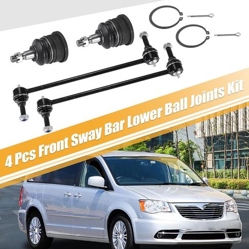 X AUTOHAUX 4 Pcs Front Sway Bar Links Lower Ball Joints for Dodge Grand Caravan 2008-2018 for Chrysler Town Country for Ram C/V for VW Routan No.K500082/K7258 Suspension Stabilizer Bar Links in Saudi Arabia