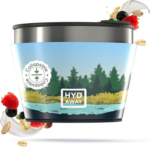 HYDAWAY 1.5-Cup Collapsible Insulated Bowl with Lid | BPA-Free, Leak-Resistant, and Ultra-Compact for Travel, Camping & Everyday Meals in Kuwait