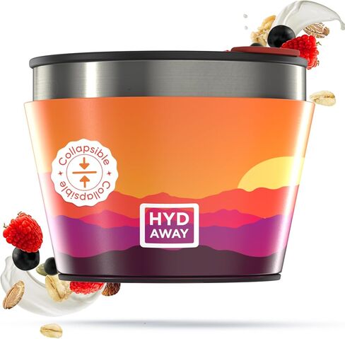 HYDAWAY 1.5-Cup Collapsible Insulated Bowl with Lid | BPA-Free, Leak-Resistant, and Ultra-Compact for Travel, Camping & Everyday Meals in Kuwait