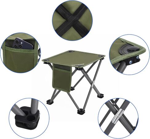 Roptat 2 Pack Camping Stool,Portable Folding Compact Lightweight Stool Seat for Camping Fishing Hiking Gardening Outdoor Walking Backpacking Travelling and Beach with Carry Bag in Kuwait