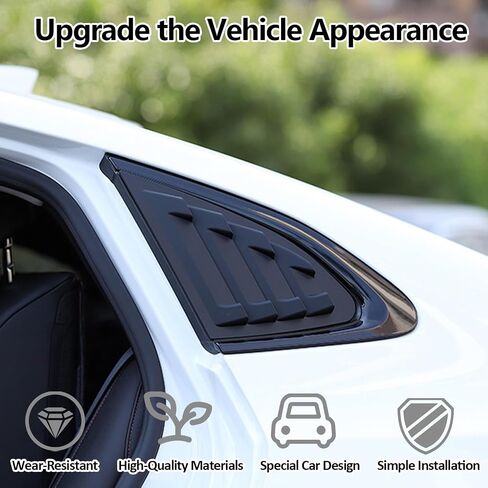 Window Louvers for Chevy Malibu 2016 2017 2018 2019 2020 2021 2022 2023 2024 Rear Side Window Louvers Side Window Scoop Covers Vent Auto Exterior Decoration Accessories (Matte Black) in Saudi Arabia