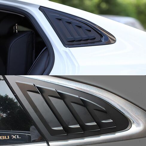 Window Louvers for Chevy Malibu 2016 2017 2018 2019 2020 2021 2022 2023 2024 Rear Side Window Louvers Side Window Scoop Covers Vent Auto Exterior Decoration Accessories (Matte Black) in Saudi Arabia