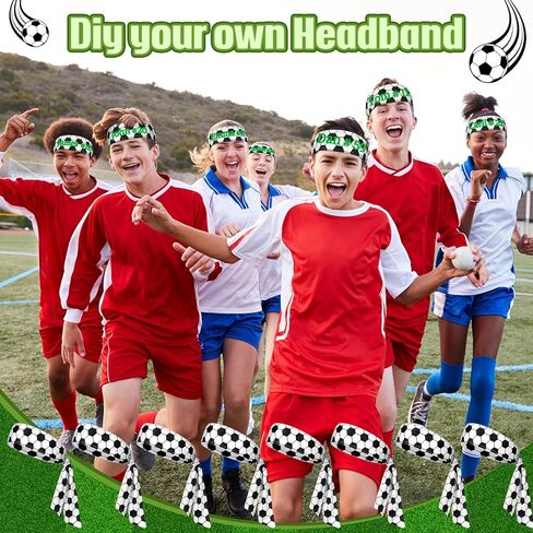 12 قطعة من عصابة الرأس المطبوعة لكرة القدم، عصابة رأس رياضية ذات طابع جاف، عصابة رأس رياضية للجنسين، عصابة رأس رياضية لمدرب فريق كرة القدم هدية للحفلات الرياضية in Kuwait