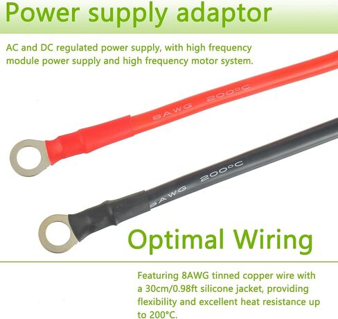 50AMP Battery Quick Disconnect Connector Plug 8AWG 30cm Cable O-Ring Terminal with bracket and protective cover for Car Winch Trailer Batteries Motors Tractors(Pack of 2pcs) in Saudi Arabia