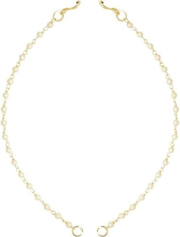 DAMANI Indian Style Gold Plated with Pearl Light Weight Kaan Chain Pair for Heavy Earrings in Saudi Arabia