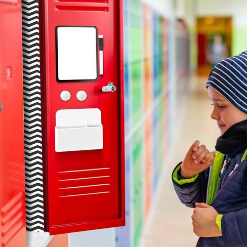 8 Pcs Locker Accessories Kit Back to School Essentials Include Magnetic Locker Wallpaper Mirror Carpet Storage Case Whiteboard with Dry Erase Marker Organizer Supplies for Girls Students School Office in Saudi Arabia