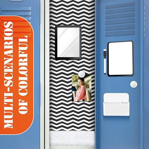 8 Pcs Locker Accessories Kit Back to School Essentials Include Magnetic Locker Wallpaper Mirror Carpet Storage Case Whiteboard with Dry Erase Marker Organizer Supplies for Girls Students School Office in Saudi Arabia