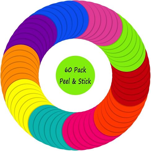 40 Pieces Dry Erase Circle Dots, 6 Inches Multicolor Vinyl Line Up Spots Self Adhesive Classroom Floor Stickers for Preschool Kindergarten Elementary Teachers in Saudi Arabia