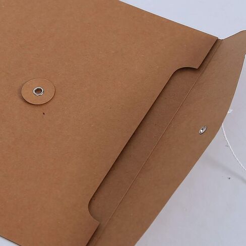 VANRA Kraft String File Folder، مغلف ملف مشروع، سترة، منظم رسائل، منظم مسطح بدون توسيع A4 (بني كرافت، حزمة من 5) in Kuwait