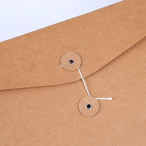 VANRA Kraft String File Folder، مغلف ملف مشروع، سترة، منظم رسائل، منظم مسطح بدون توسيع A4 (بني كرافت، حزمة من 5) in Kuwait