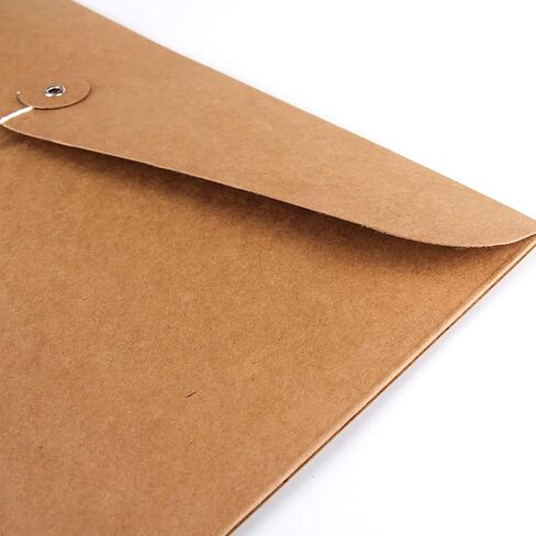 VANRA Kraft String File Folder، مغلف ملف مشروع، سترة، منظم رسائل، منظم مسطح بدون توسيع A4 (بني كرافت، حزمة من 5) in Kuwait