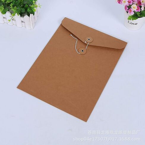 VANRA Kraft String File Folder، مغلف ملف مشروع، سترة، منظم رسائل، منظم مسطح بدون توسيع A4 (بني كرافت، حزمة من 5) in Kuwait