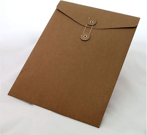 VANRA Kraft String File Folder، مغلف ملف مشروع، سترة، منظم رسائل، منظم مسطح بدون توسيع A4 (بني كرافت، حزمة من 5) in Kuwait