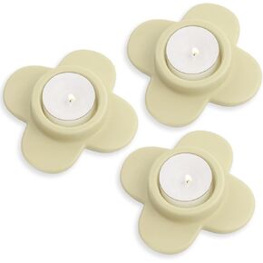 Tealight Candle Holder Set of 6, Ceramic Colorful Votive Candle Holders, Tea Lights Candle Holder for Home Decor, Wedding, Christmas, Party, Table Centerpieces