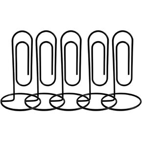 STOBOK Base Memo Clip, 5pcs Creative Large Desktop Note Holder DIY Multi- Hand Account Daily Use Clip Paper Clip Black |2.95 x 2.95 x 5.12 inches
