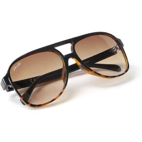 Classic Vintage Polarized Aviator Sunglasses for Women Men Trendy Square Large Frame Retro Sunglasses - UV400
