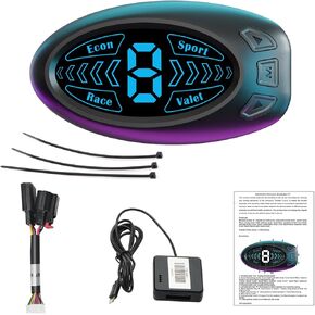 Throttle Response Controller, Upgraded 10 Drive Mode Smart Electronic Racing Pedal Accelerator for RAM 1500 New Body Style Wrangler JL Gladiator JT Nissan Titan Trucks Chevrolet Malibu(809)