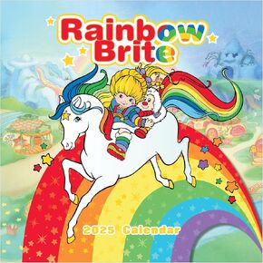 TF PUBLISHING 2025 Rainbow Brite Wall Calendar - Large Grids for Appointments and Scheduling - Vertical Monthly Wall Calendar 2025 - Home and Office Organization - Matte Paper - 12"x12"