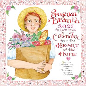 TF PUBLISHING 2025 Susan Branch Wall Calendar - Large Grids for Appointments and Scheduling - Vertical Monthly Wall Calendar 2025 - Home and Office Organization - Premium Matte Paper - 12"x12"