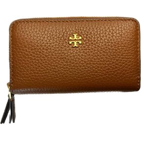 حافظة بطاقات بسحاب من Tory Burch Blake، بنية اللون، مقصورة بسحاب مزدوج لبطاقات الهوية الائتمانية in Kuwait