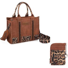 Wrangler Leopard Print Tote and Card Holder Set in Kuwait
