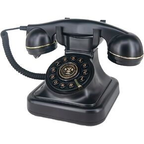 Rotary Phone, Vintage Landline Rotary Phone Black Vintage Phone, Used for Home and Office Desk.