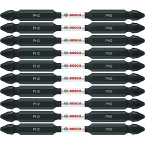 BOSCH ITDEPH12503 3-Pack 2-1/2 In. Phillips #1 Impact Tough Double-Ended Screwdriving Bits