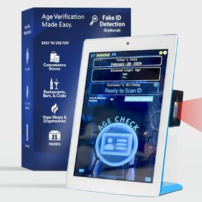 ID Scanner for Bars and Clubs - Easy to Use and Reliable ID Checker for Your Business That Detects Expired IDs & Underage Customers – Works in All 50 States - Includes Optional Fake ID Detection