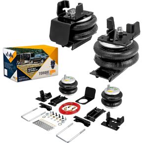 طقم تعليق كيس الهواء TORQUE لـ 2013-2024 دودج رام 3500 2WD 4WD حقيبة مساعد خلفي سحب زنبركي 5000 رطل (يستبدل طقوس ركوب فايرستون 2615 و2616) (TR2615)