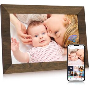 Uhale Digital Photo Frame 32GB Storage 10.1 Inch WiFi Electronic Picture Frame Desktop IPS Touch Screen HD Display SD Card Slot Auto-Rotate Slideshow Share Videos Photos Send Wishes Remotely